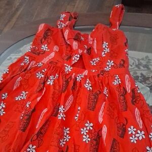 Disney Red Floral Dress